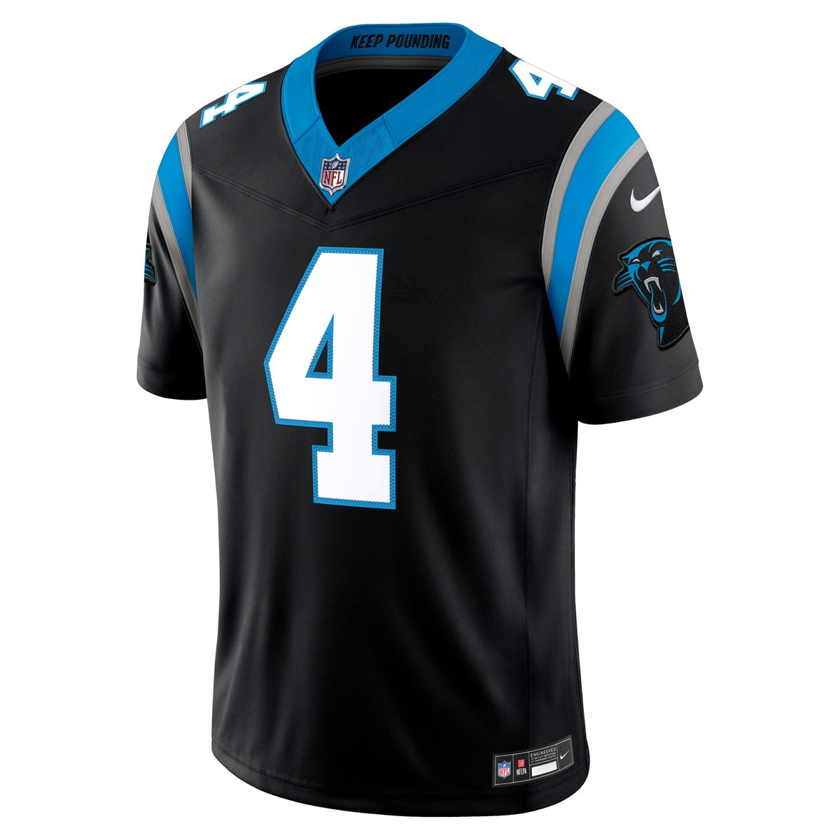 Carolina Panthers Tetairoa McMillan Black Team Vapor F.U.S.E. Stitched Limited Jersey