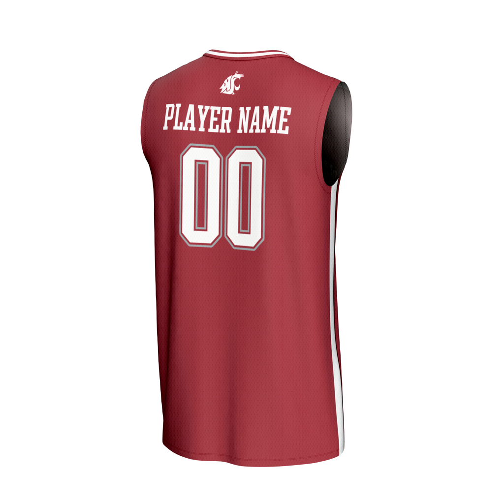 Washington State Cougars NIL Pick-A-Player Lightweight Basketball Fashion Jersey - Crimson