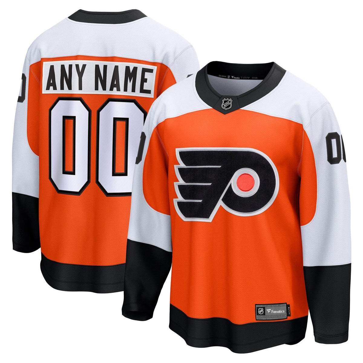 Philadelphia Flyers Orange Home Breakaway Custom Jersey