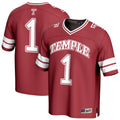 #1 Temple Owls Collegiate Football Fashion Jersey - Cherry
