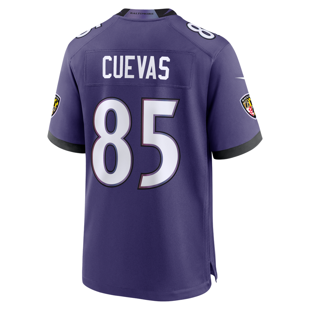 Baltimore Ravens Josh Cuevas Purple Team Game Jersey