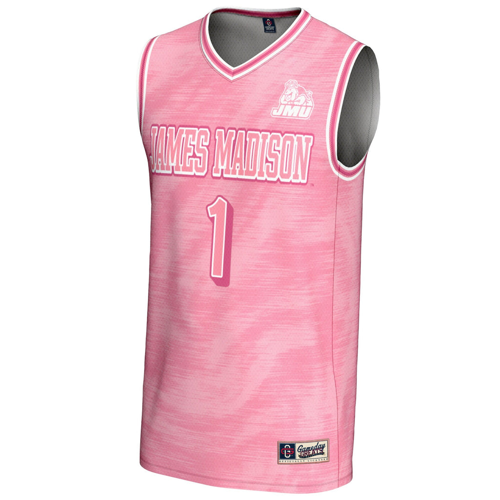 #1 James Madison Dukes Lightweight Basketball Fashion Jersey - Pink