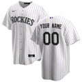 Colorado Rockies White Home Replica Custom Jersey