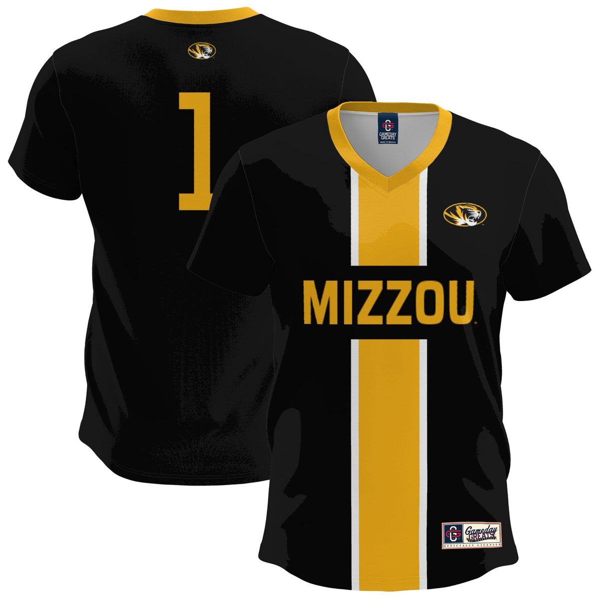 Missouri Tigers Lightweight Soccer Fashion Jersey - Black