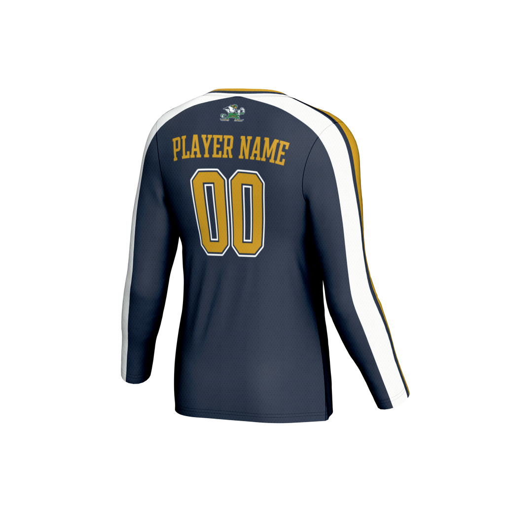 Notre Dame Fighting Irish NIL Pick-A-Player Lightweight Collegiate Volleyball Fashion Jersey - Navy