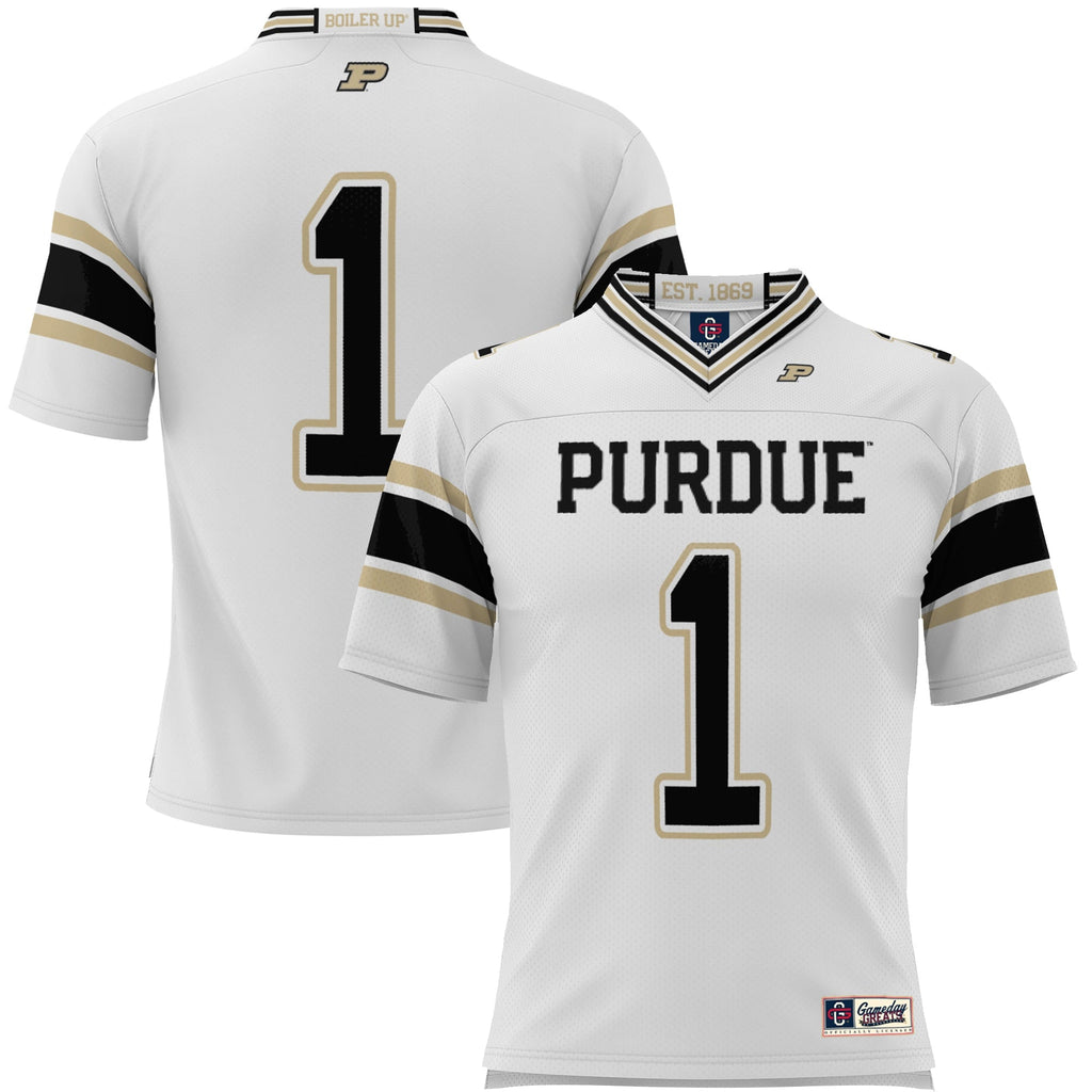 #1 Purdue Boilermakers Endzone Football Jersey - White