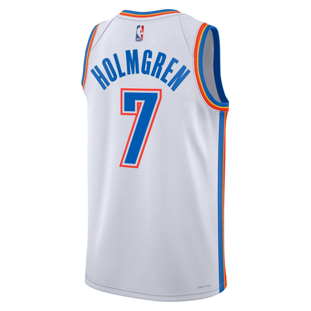 Oklahoma City Thunder Association Edition Swingman Jersey - White - Chet Holmgren