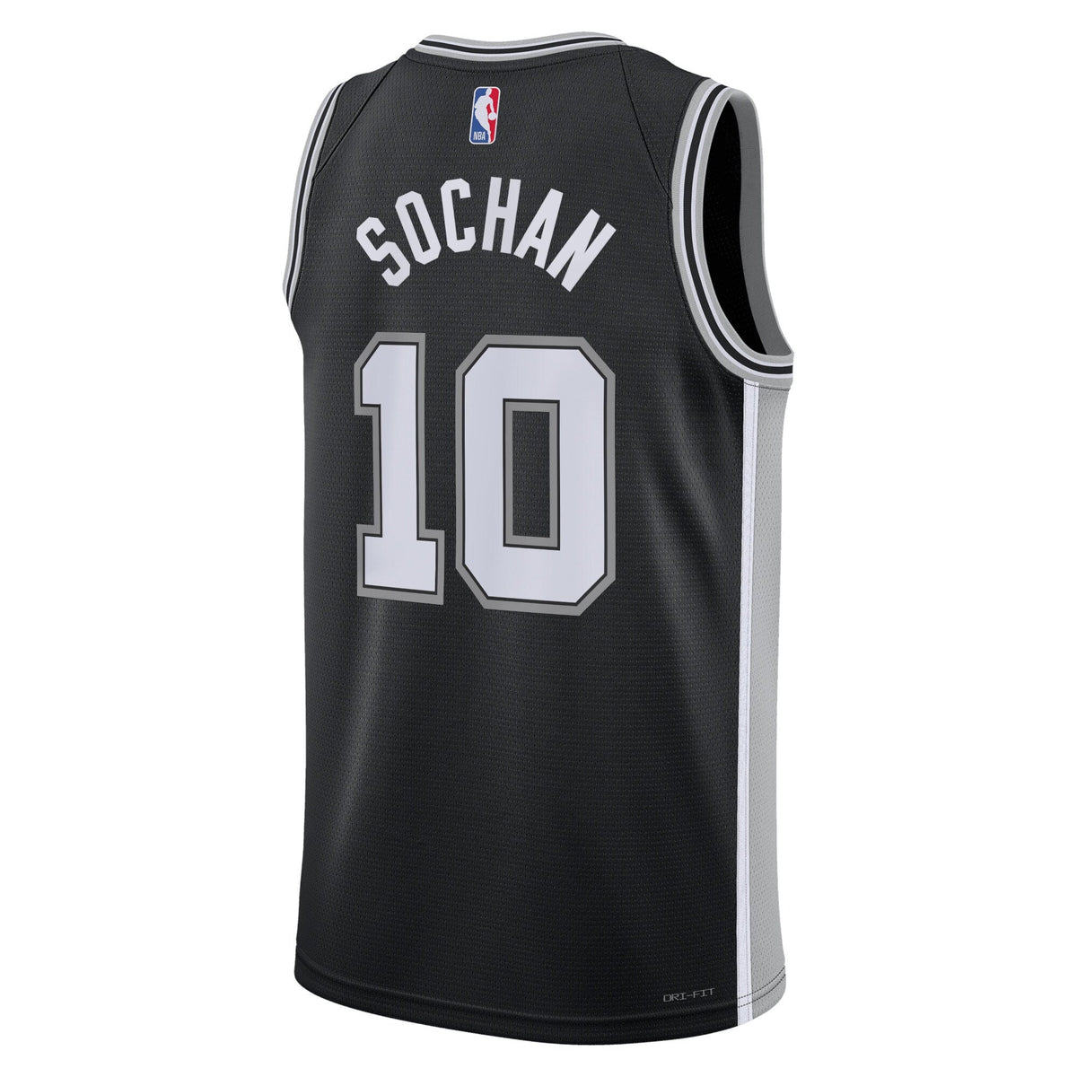San Antonio Spurs Icon Edition Swingman Jersey - Black - Jeremy Sochan