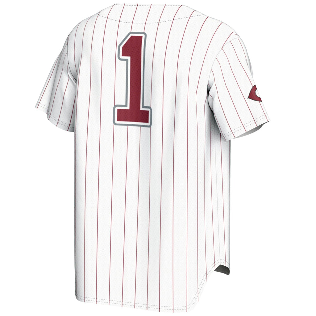 #1 UChicago Maroons Lightweight Baseball Fashion Jersey - White