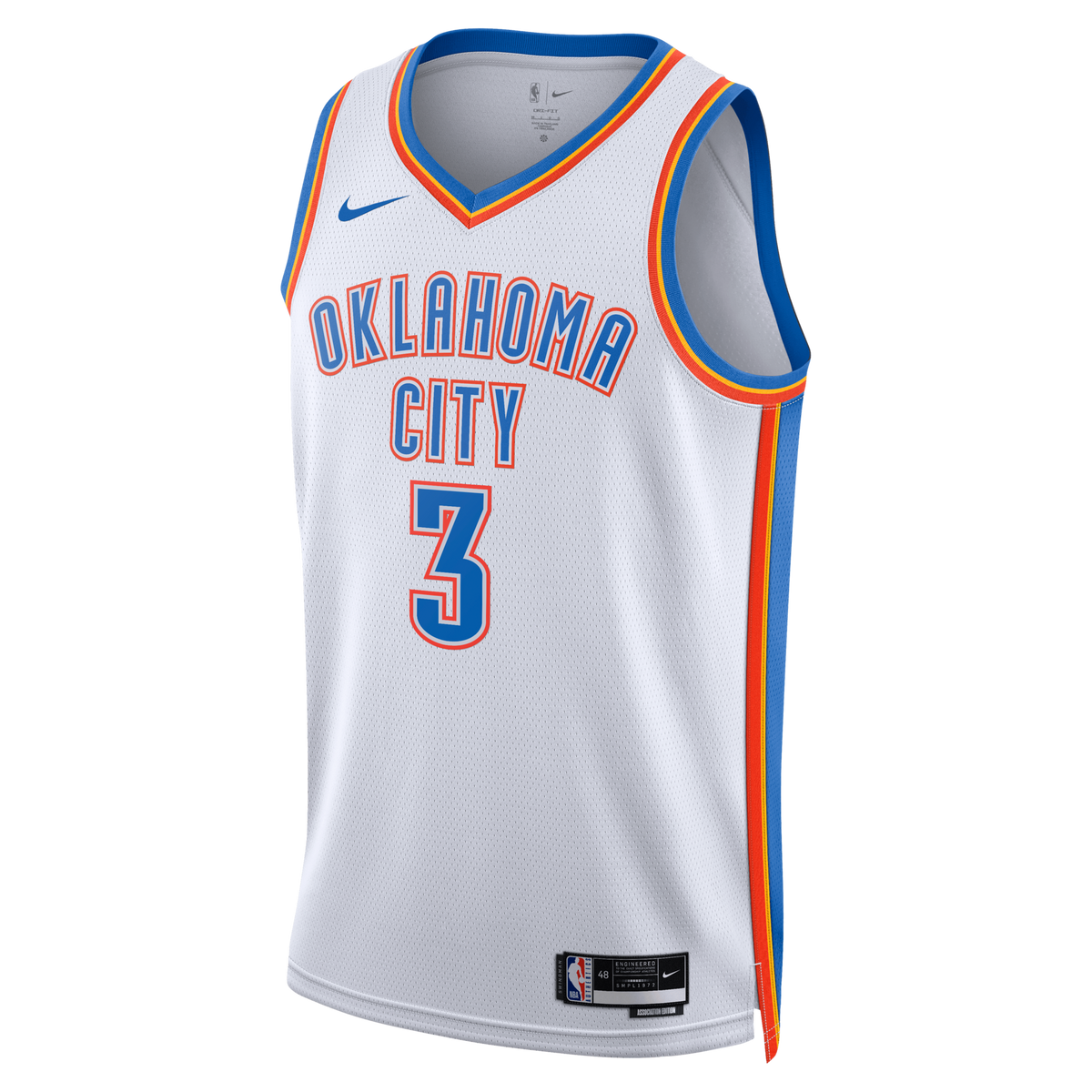 Oklahoma City Thunder Association Edition Swingman Jersey - White - Jared McCain