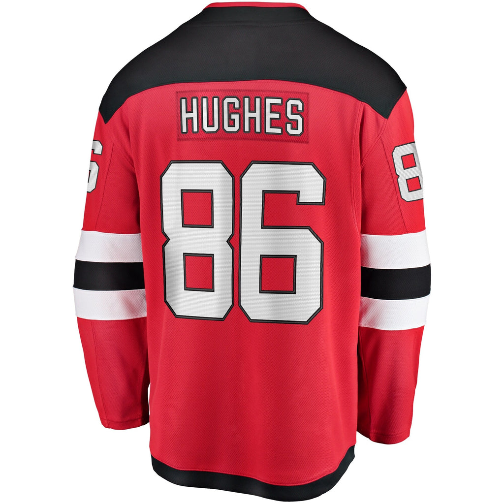 New Jersey Devils Jack Hughes Red Breakaway Player Jersey
