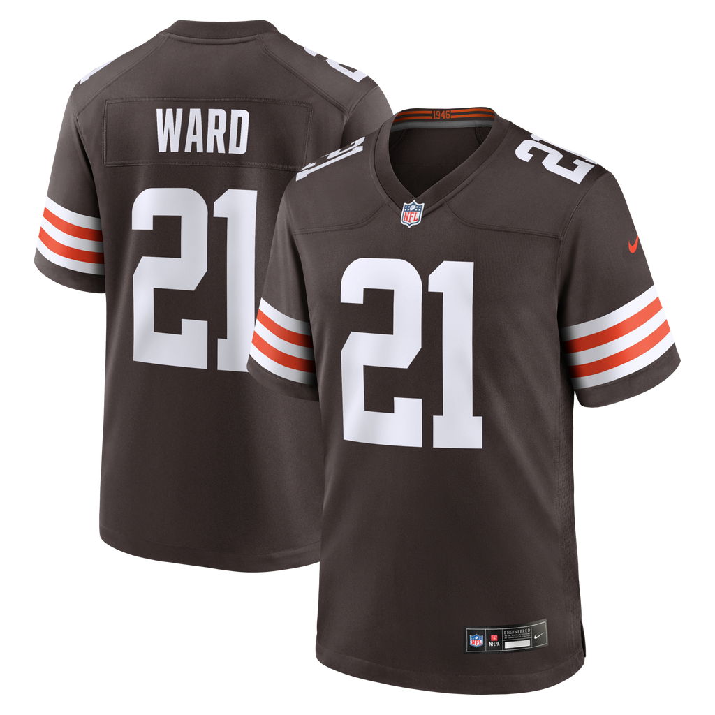 Cleveland Browns Denzel Ward Brown Player Game Jersey