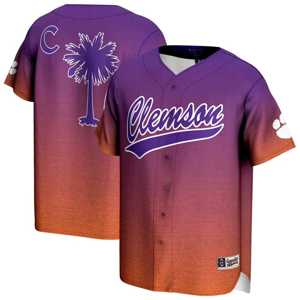 Clemson Tigers Lightweight Baseball Jersey - Purple/Orange