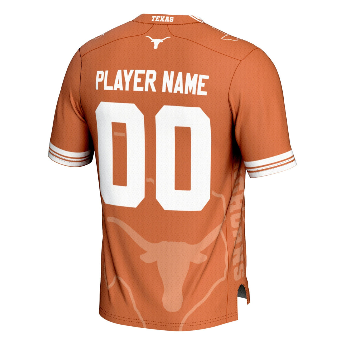 Texas Longhorns Icon Print NIL Pick-A-Player Football Jersey - Texas Orange