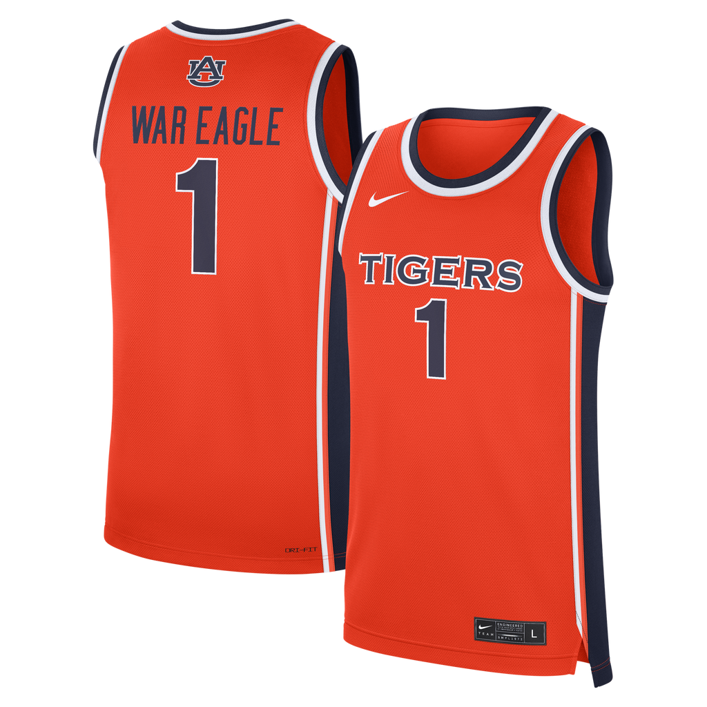 Orange Auburn Tigers #1 Alternate War Eagle Replica Basketball Jersey