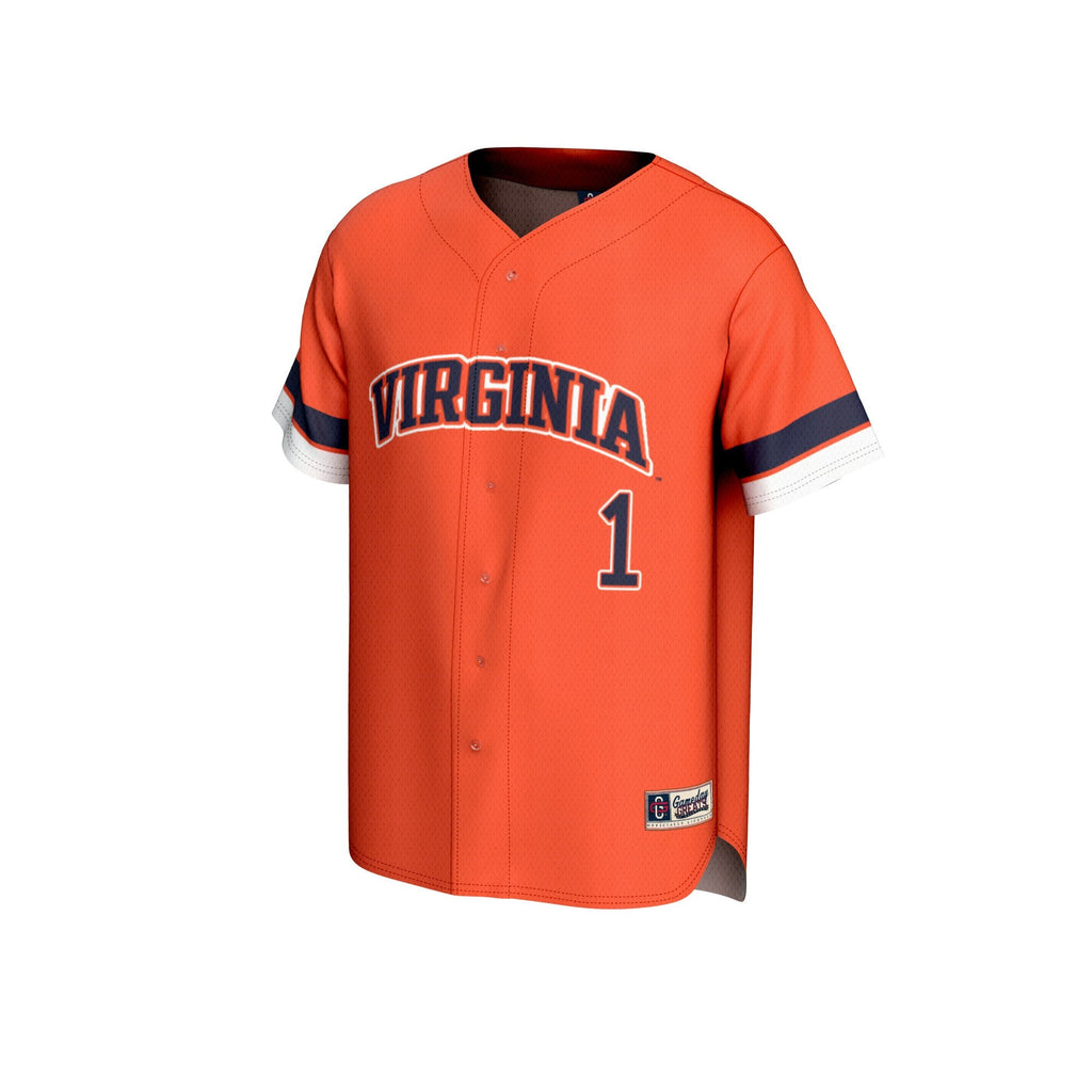 #1 Virginia Cavaliers Lightweight Collegiate Baseball Fashion Jersey - Orange