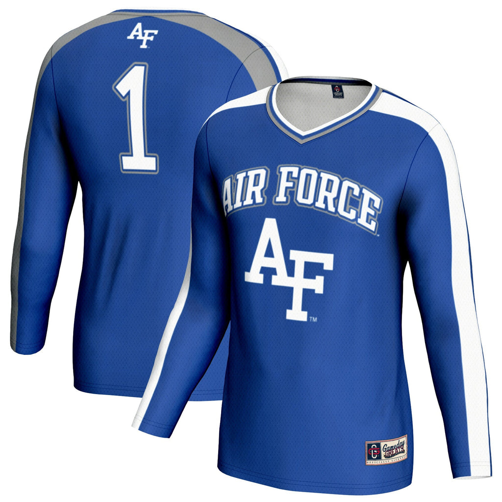 Air Force Falcons #1 Lightweight Volleyball Fashion Jersey - Royal