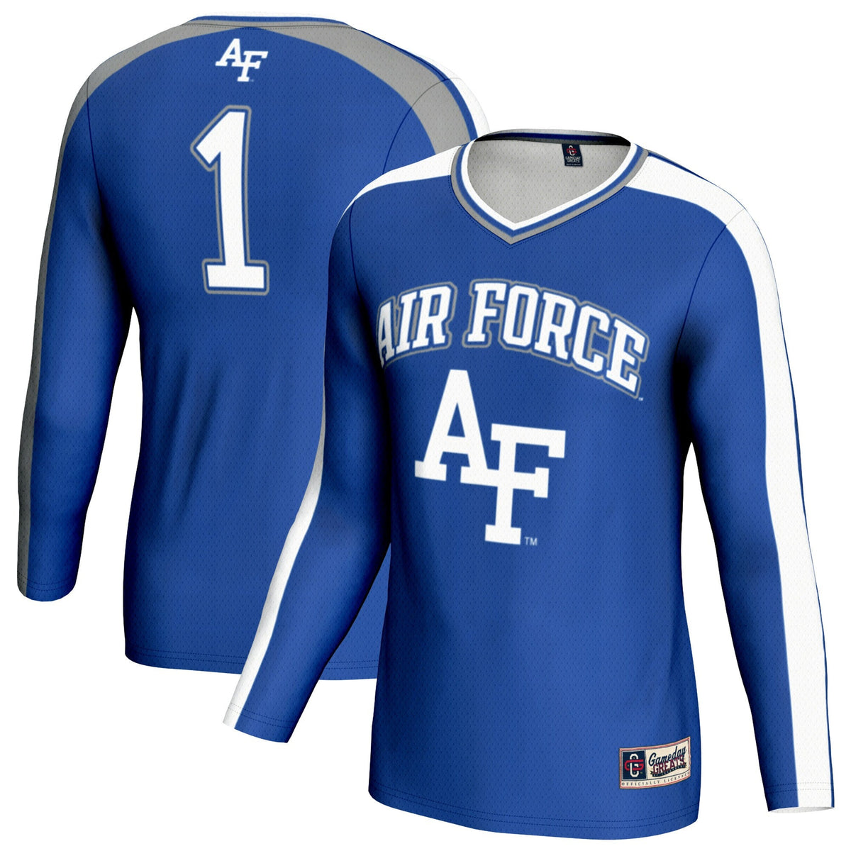 Air Force Falcons #1 Lightweight Volleyball Fashion Jersey - Royal