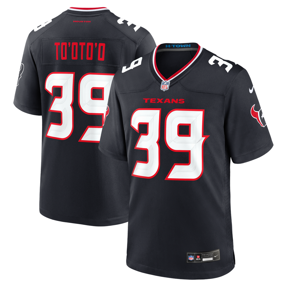 Houston Texans Henry To'oto'o Navy Team Game Jersey