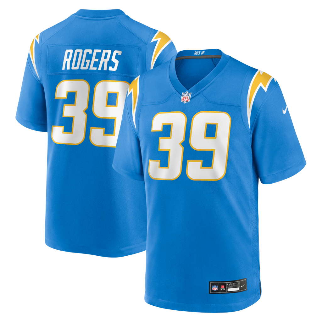 Los Angeles Chargers Eric Rogers Powder Blue Team Game Jersey