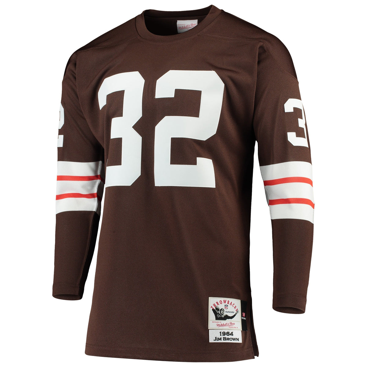 Cleveland Browns 1964 Jim Brown Brown Authentic Throwback Retired Player Jersey