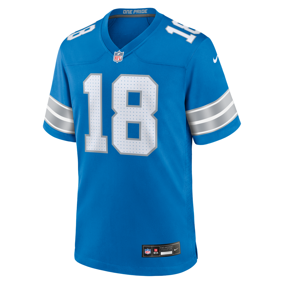 Detroit Lions Isaac TeSlaa Blue Game Player Jersey