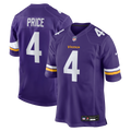 Minnesota Vikings Myles Price Purple Team Game Jersey