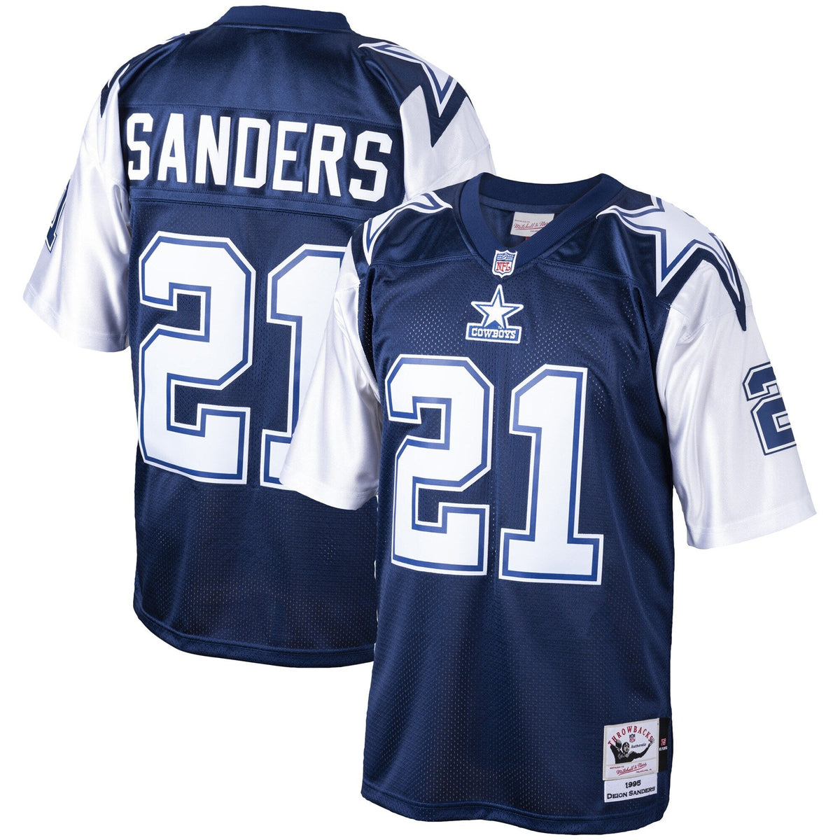 Dallas Cowboys Deion Sanders Navy Big & Tall 1995 Retired Player Replica Jersey