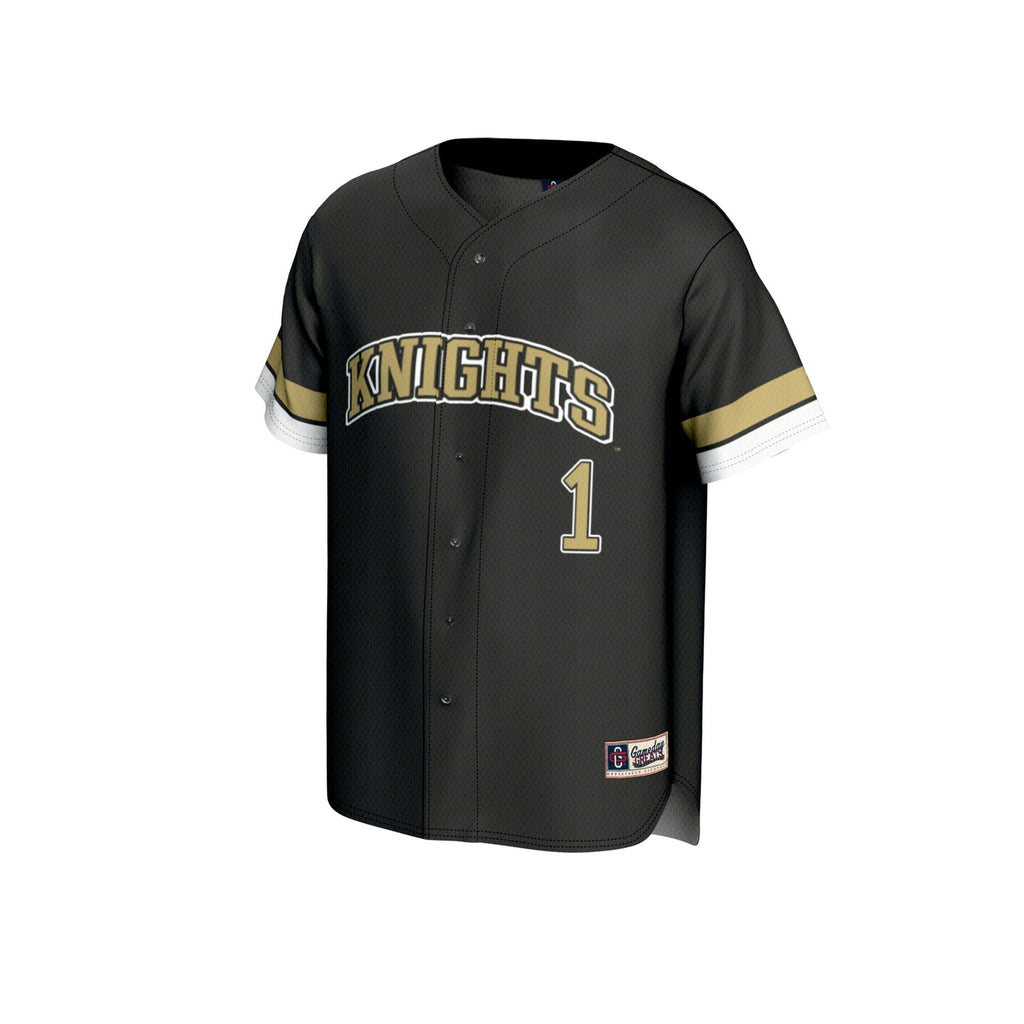 #1 UCF Knights Collegiate Baseball Fashion Jersey - Black