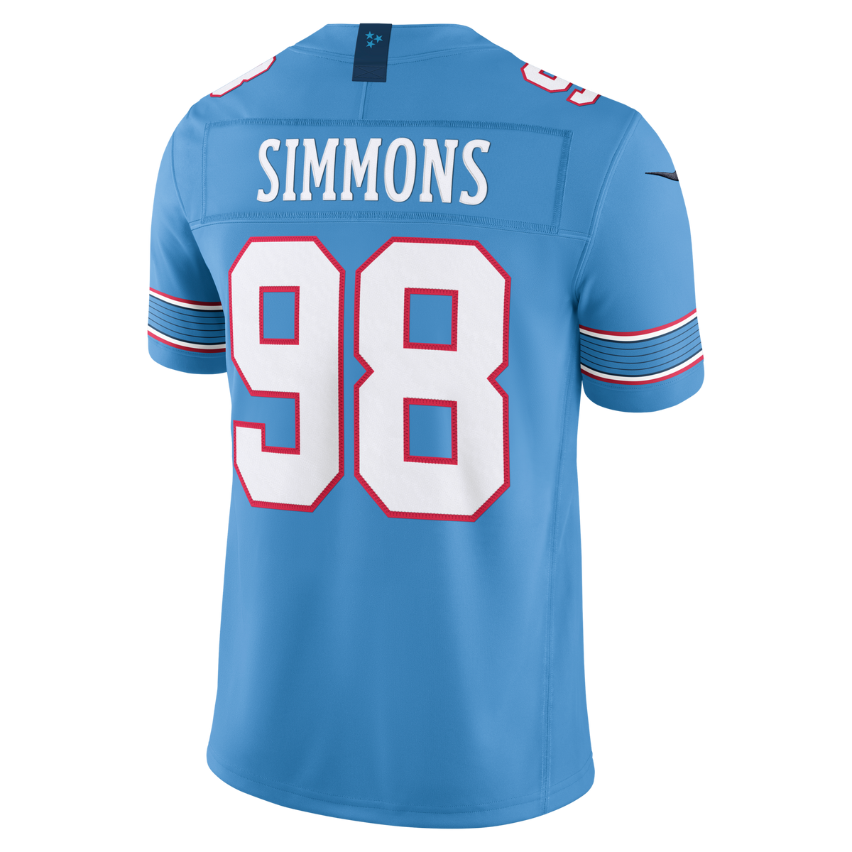 Tennessee Titans Jeffery Simmons Light Blue Team Vapor F.U.S.E. Stitched Limited Jersey