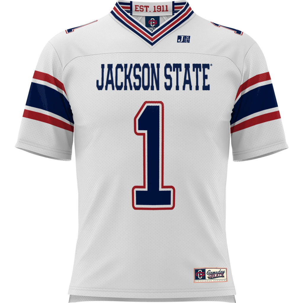 #1 Jackson State Tigers Football Jersey - White