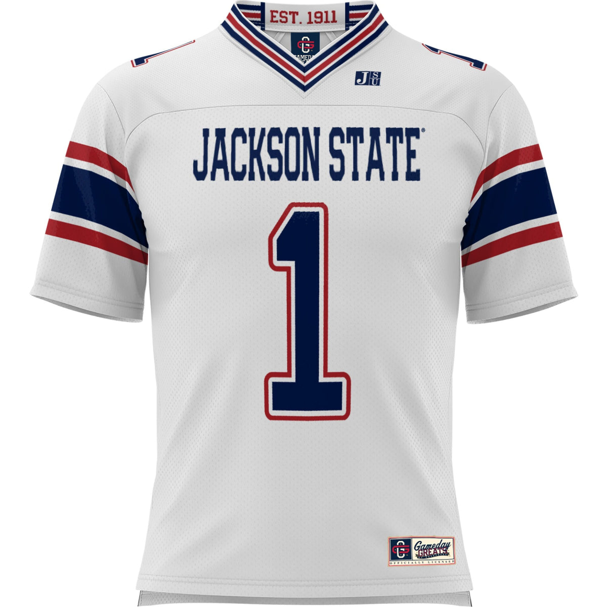 #1 Jackson State Tigers Football Jersey - White