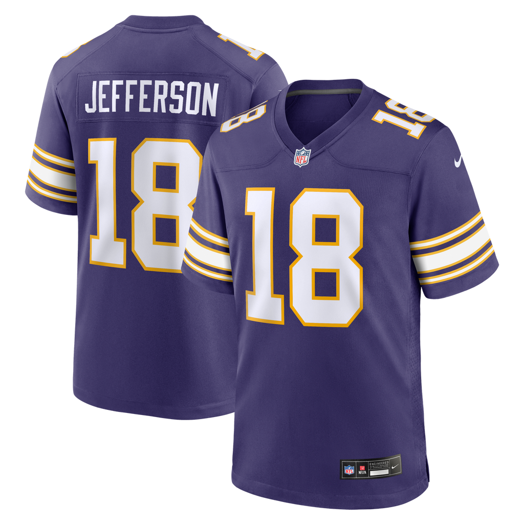 Minnesota Vikings Justin Jefferson Purple Classic Player Game Jersey