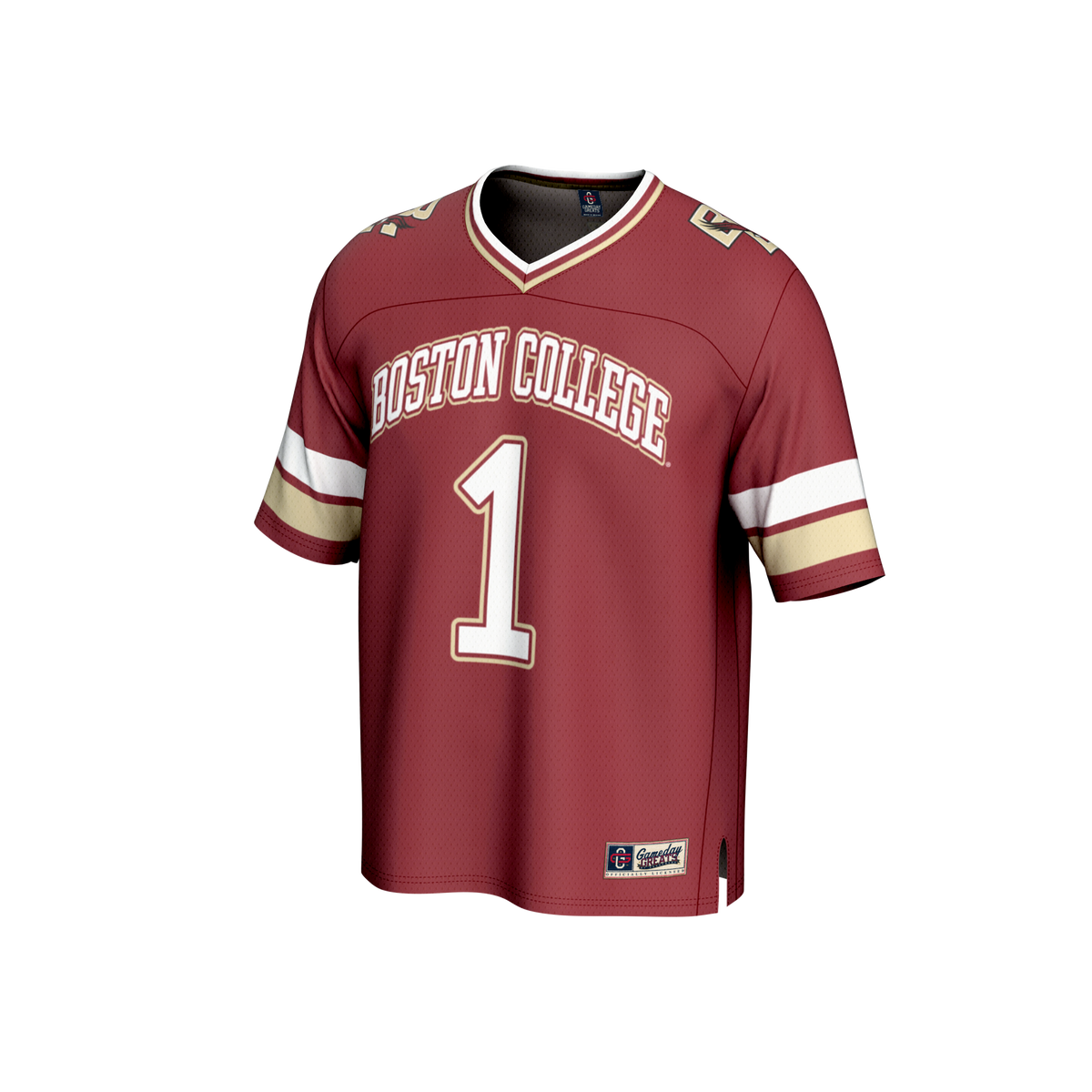 #1 Boston College Eagles Lightweight Collegiate Football Fashion Jersey - Maroon