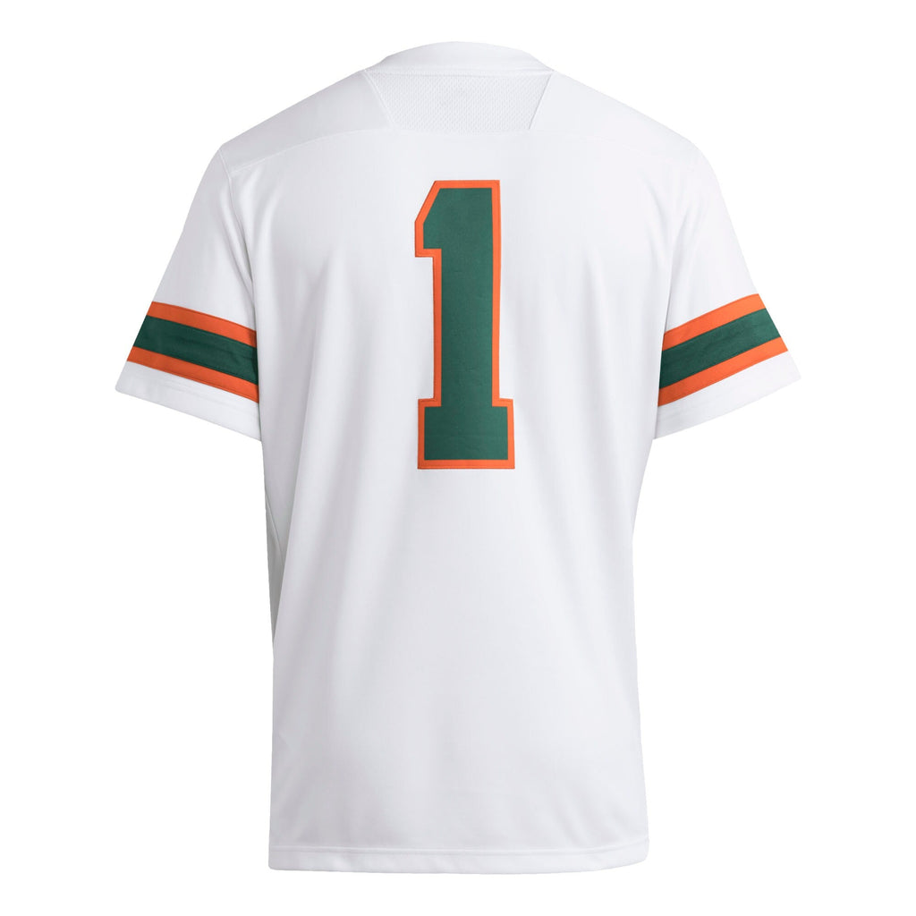#1 White Miami Hurricanes Premier Jersey