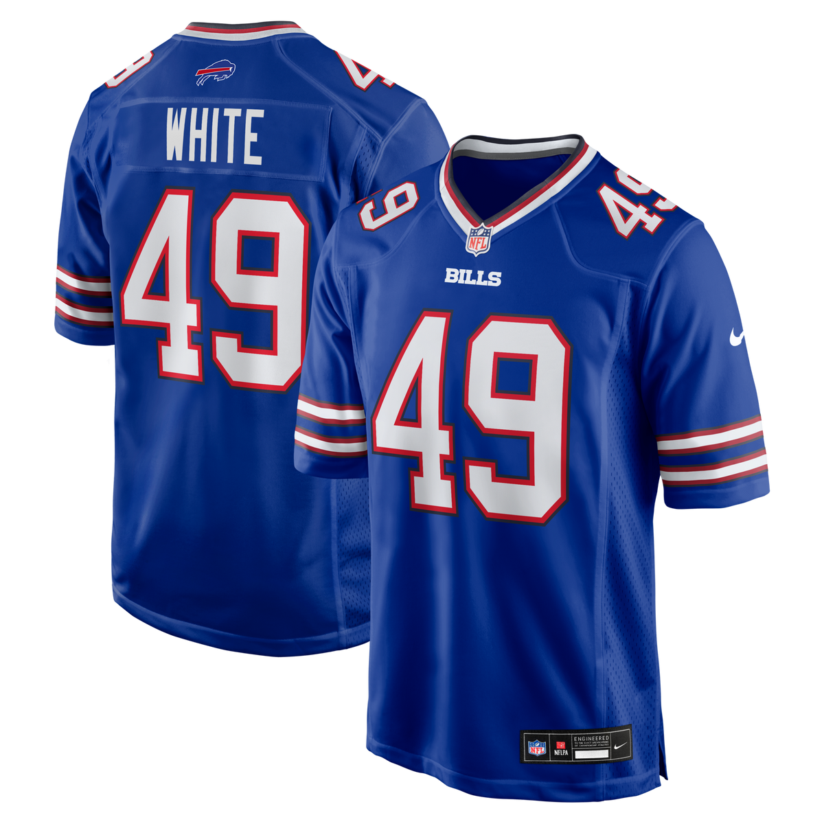 Buffalo Bills DaShaun White Royal Team Game Jersey