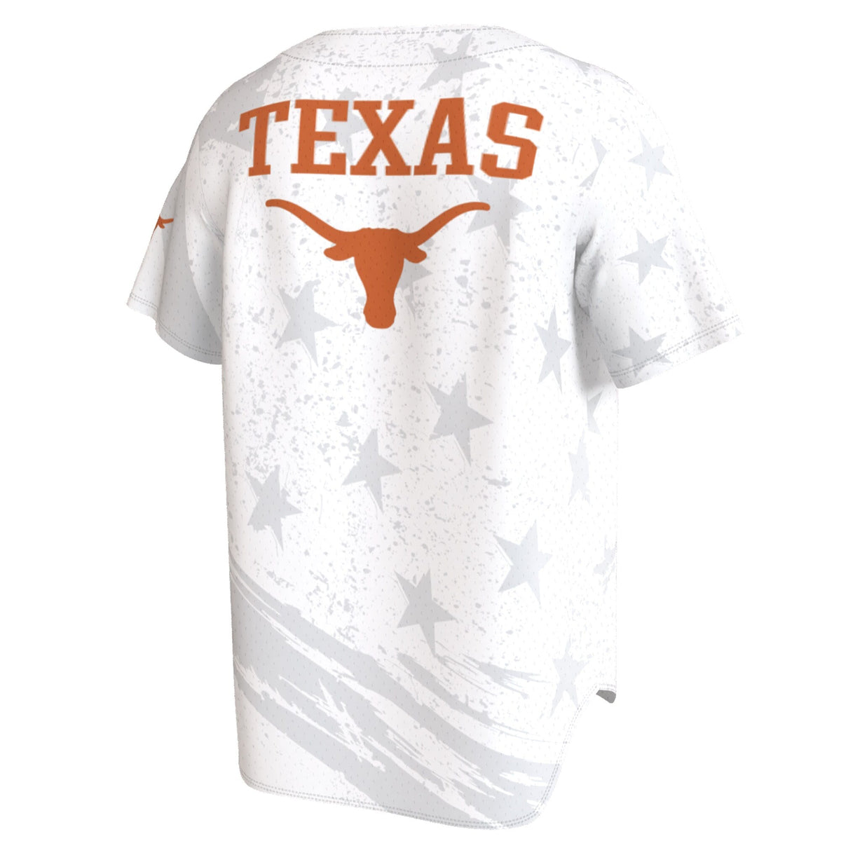 Texas Longhorns Lightweight Collegiate Baseball Americana Fashion Jersey - White