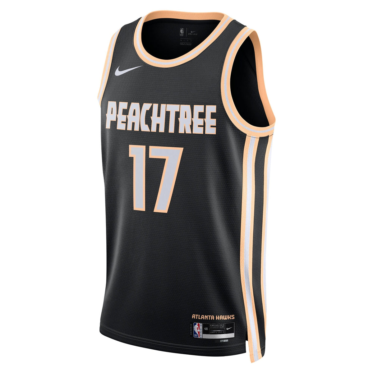 Atlanta Hawks 2025/26 City Edition Swingman Jersey - Black - Onyeka Okongwu