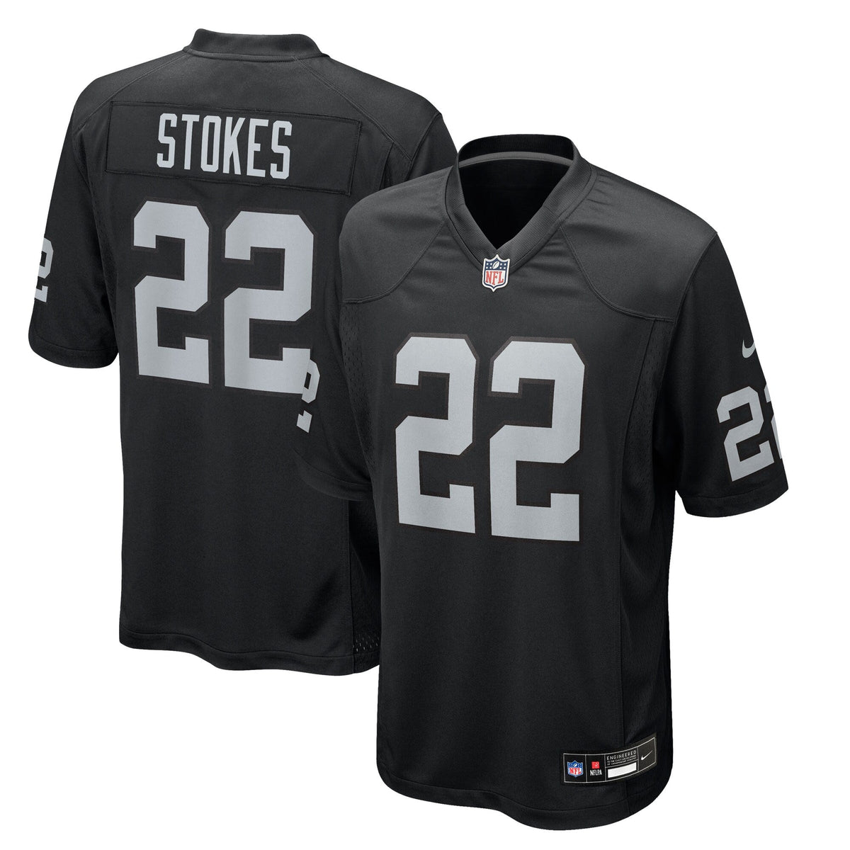 Las Vegas Raiders Eric Stokes Black Team Game Jersey