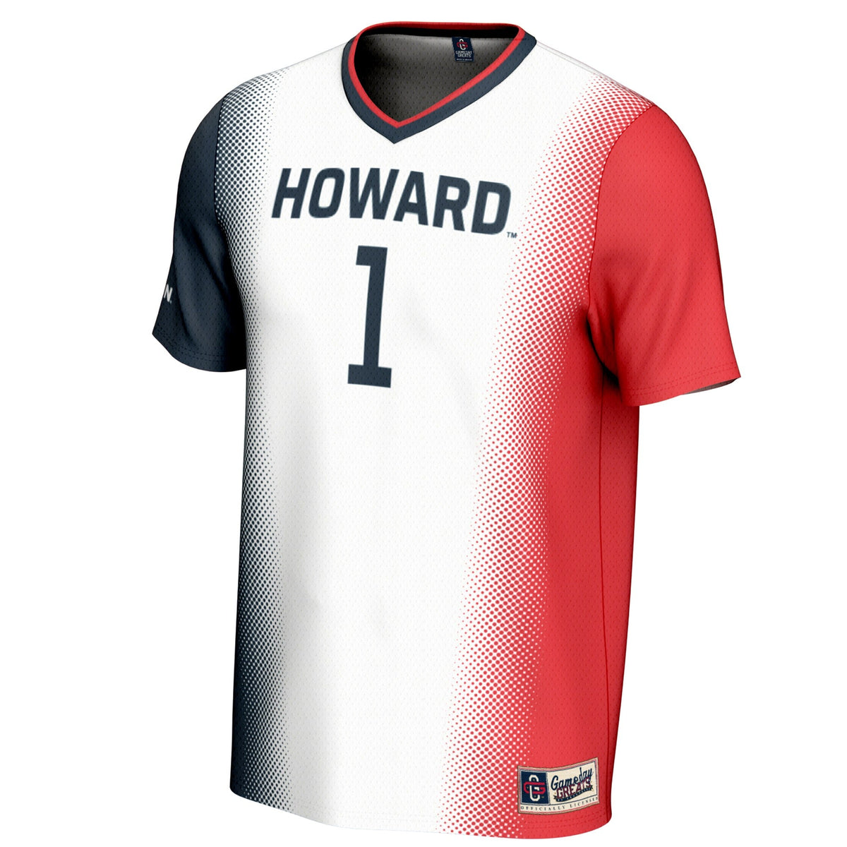 Howard Bison Lightweight Collegiate Soccer Fashion Jersey - White