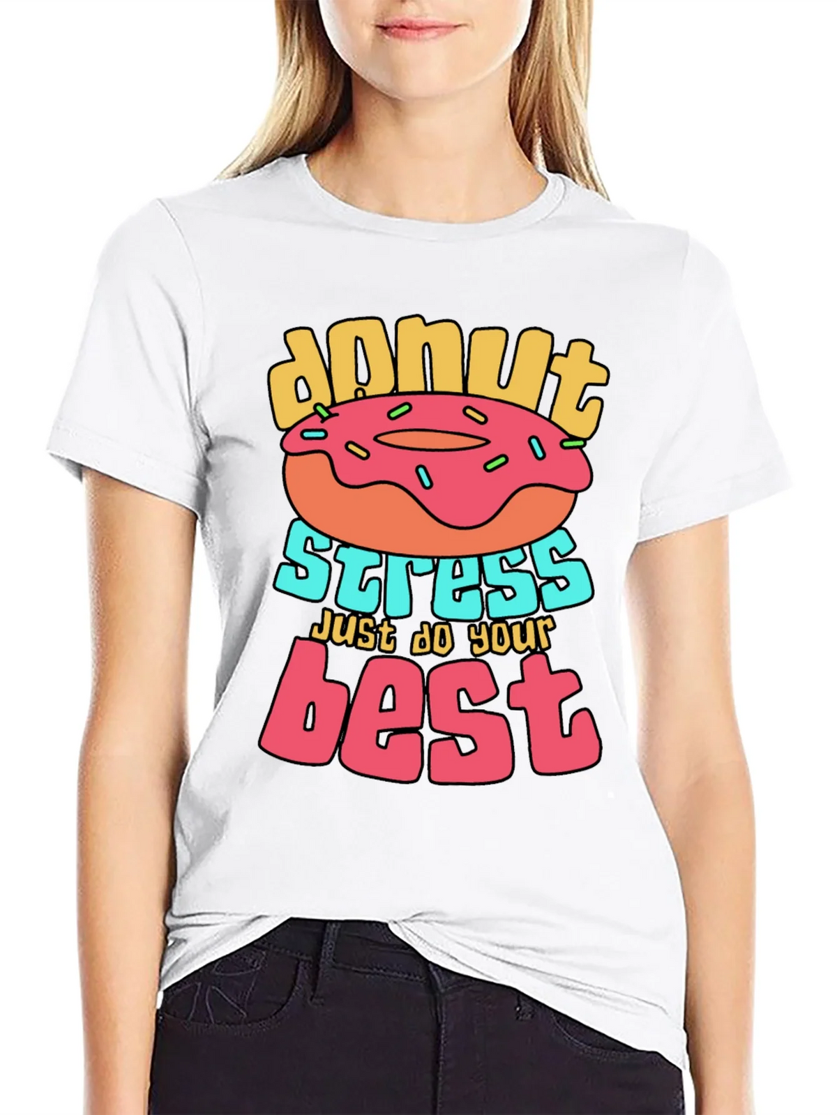 Donut Stress T-Shirt Graphic Tee