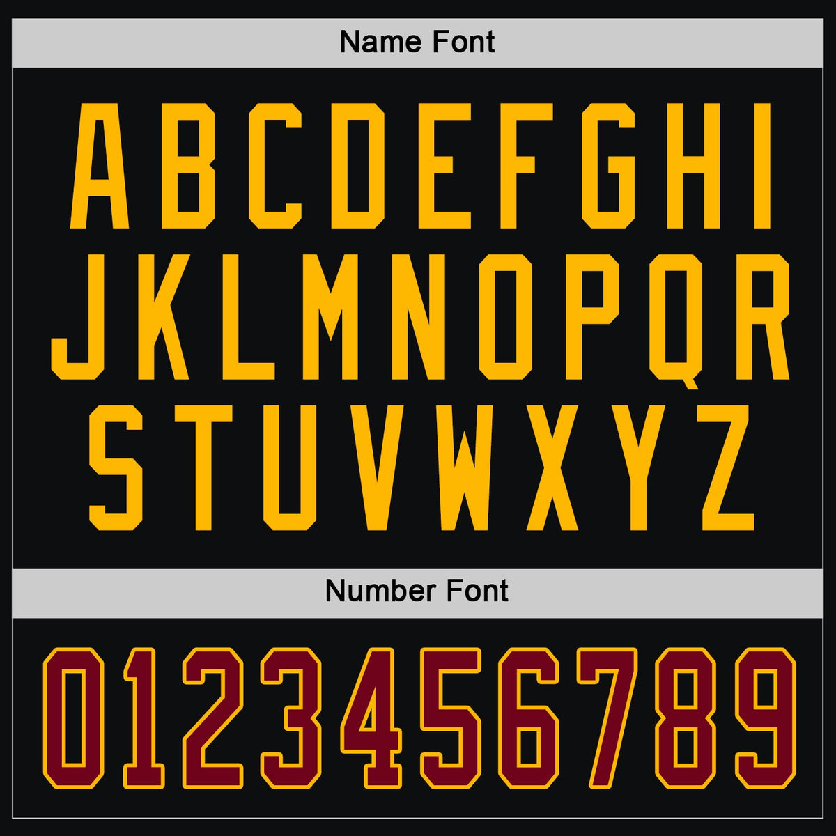 Custom Hockey Jersey - Black Maroon-Gold