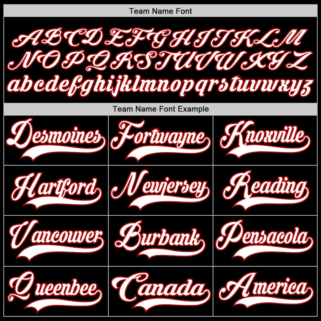 Custom Hockey Jersey - Black White-Red Lace Neck