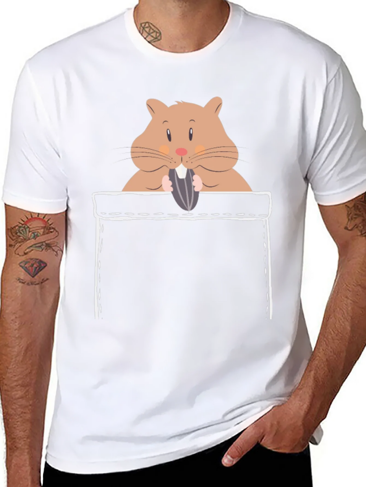 Hamster Pocket Graphic T-Shirt