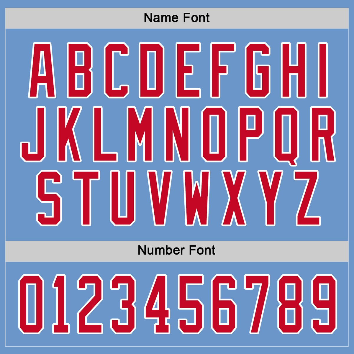 Custom Hockey Jersey - Light Blue Red-White