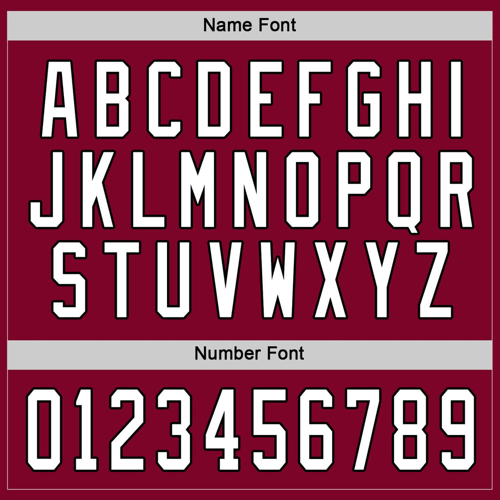 Custom Hockey Jersey - Maroon White-Black