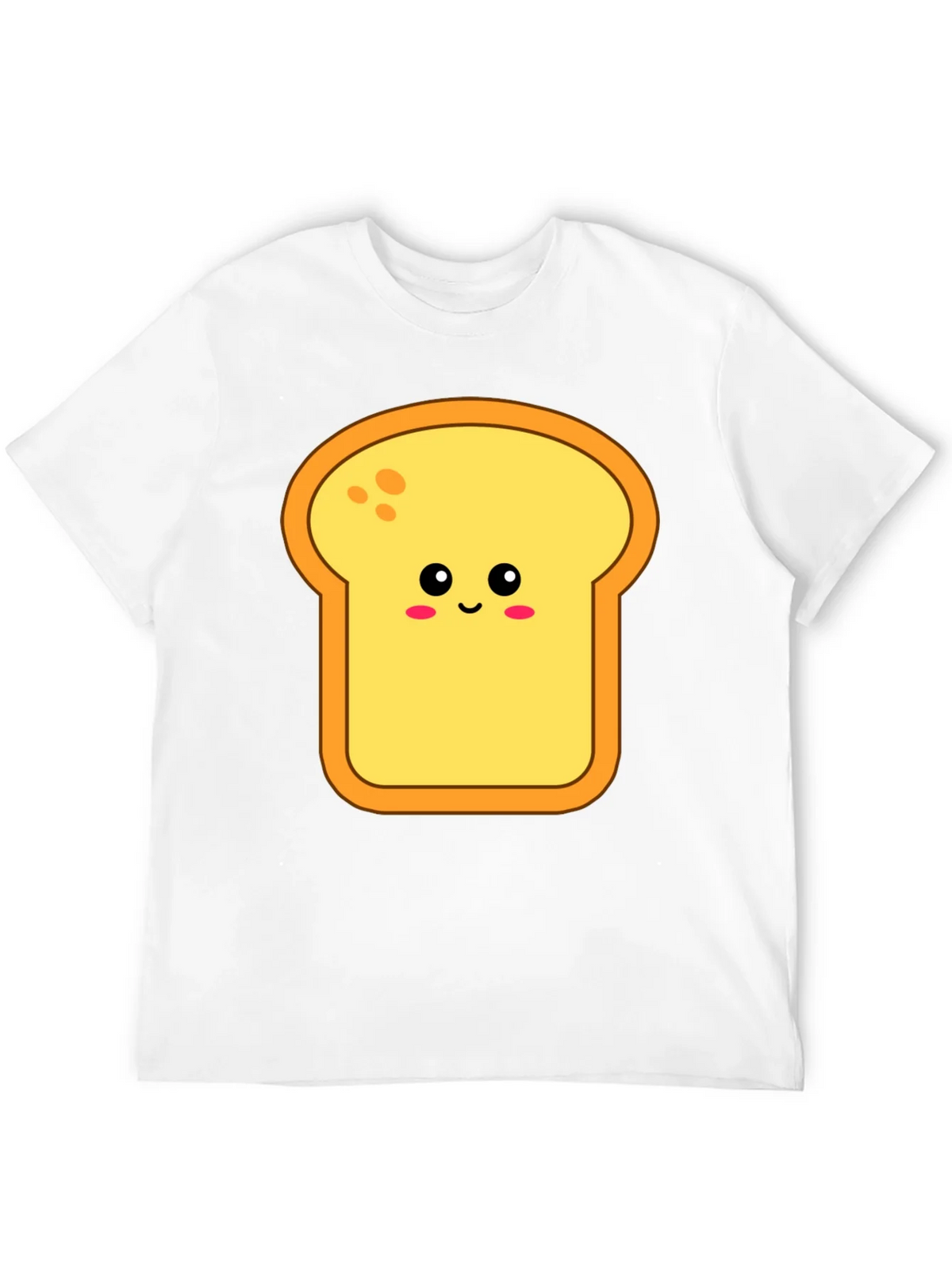 Cute Toast Graphic Tee - Black Cotton Shirt