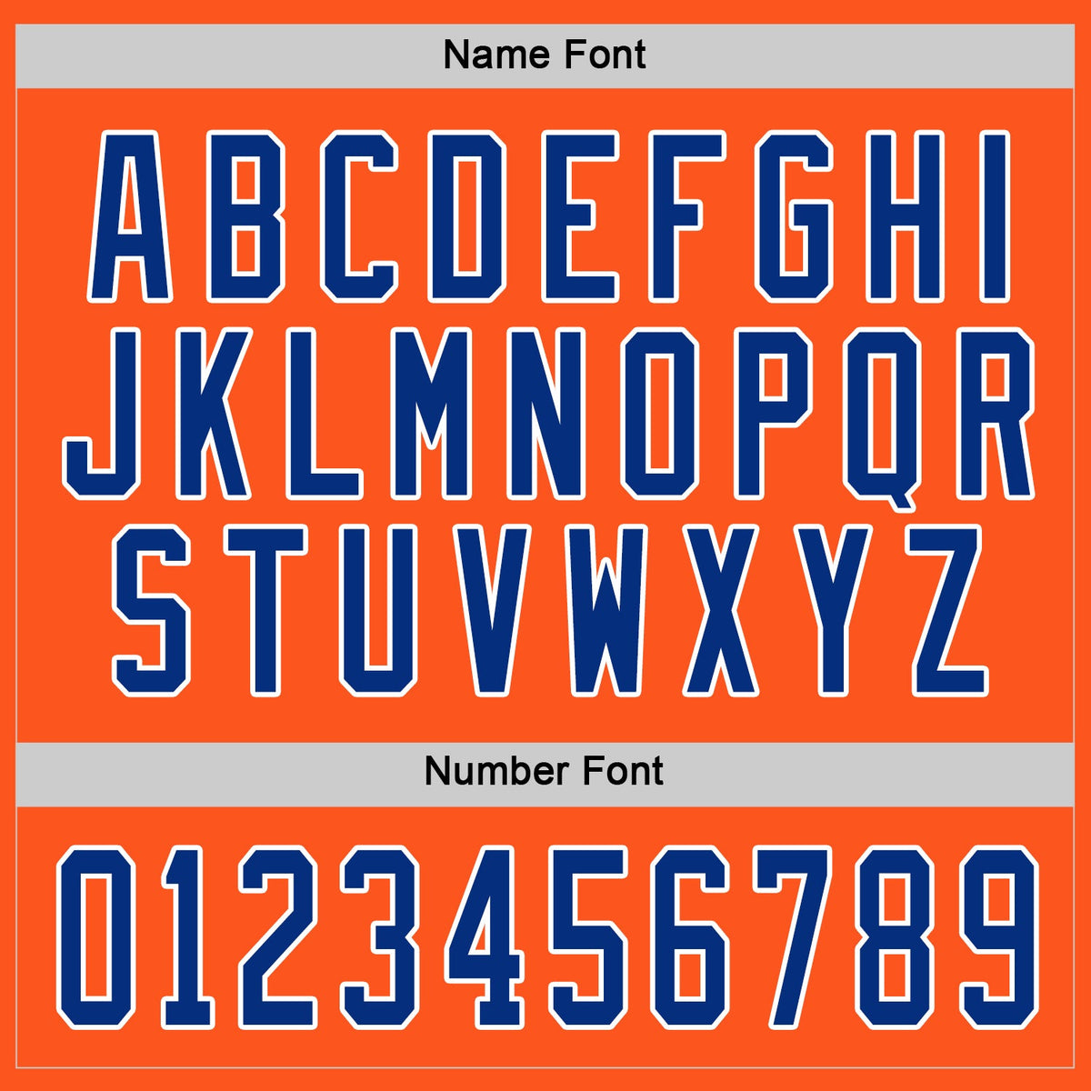 Custom Hockey Jersey - Orange Royal-White