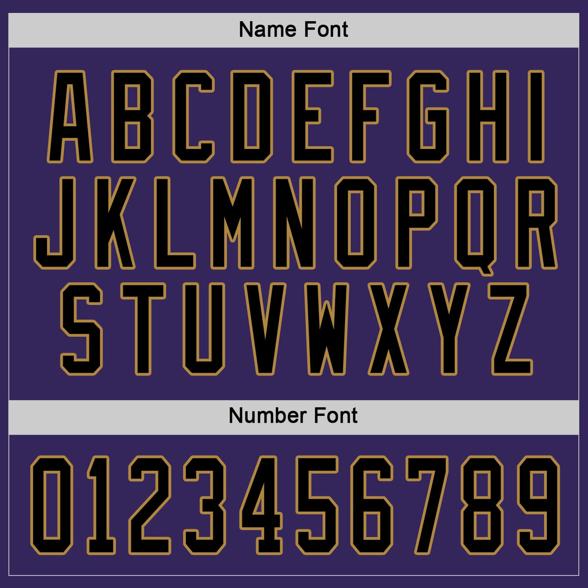 Custom Hockey Jersey - Purple Black-Old Gold