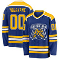 Custom Hockey Jersey - Royal Gold-White